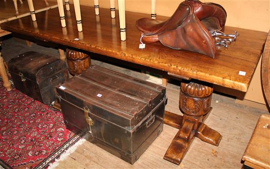 An oak refectory table